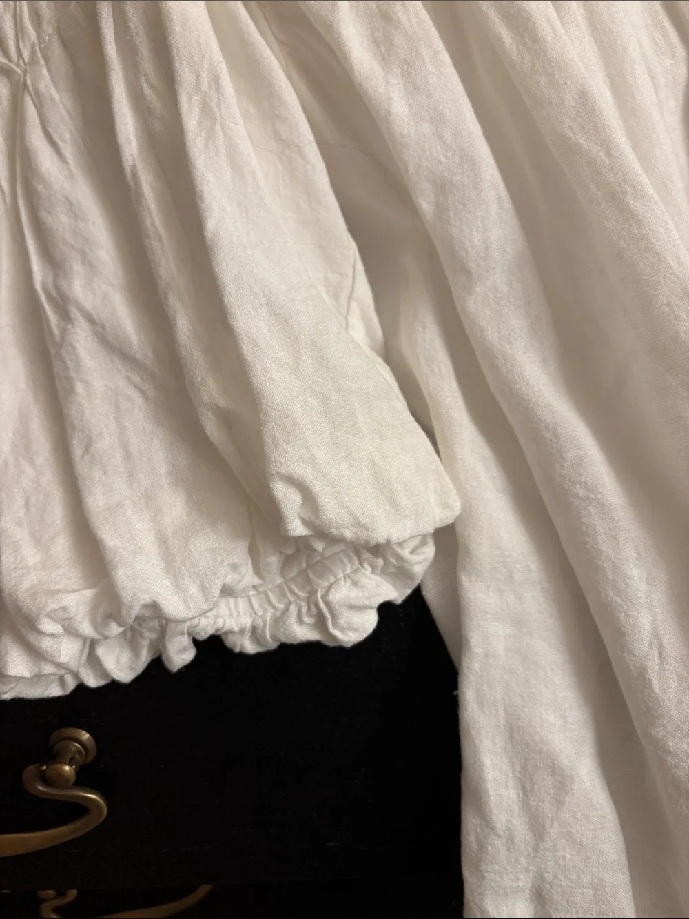 Liza Puff-Sleeve Linen Top